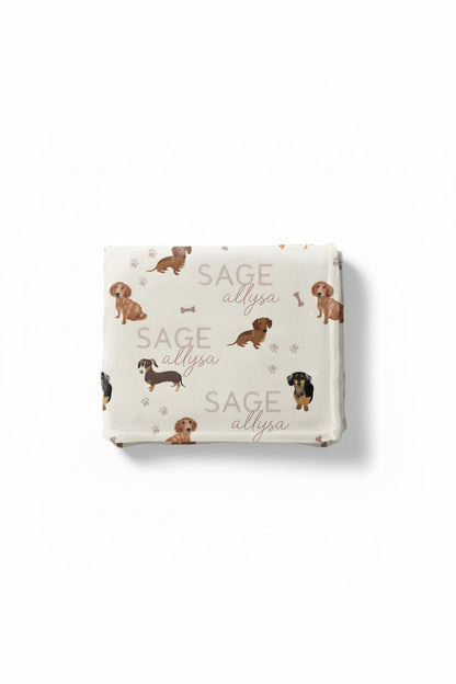Personalized Kids Blanket | Dachshund