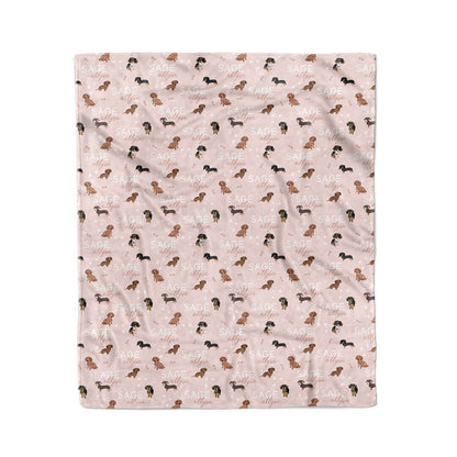 Personalized Kids Blanket | Dachshund