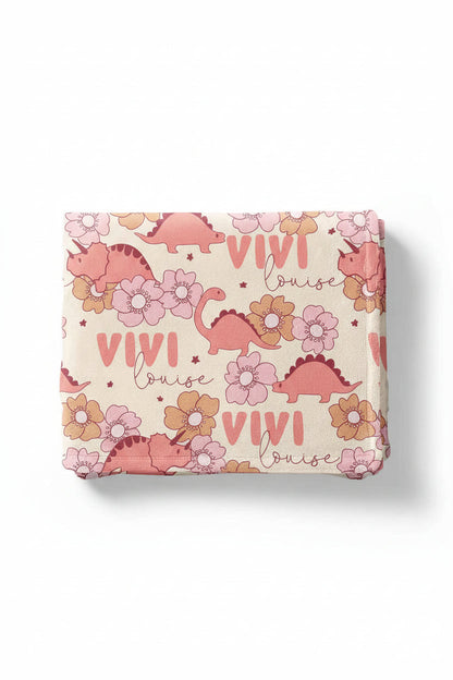 Dino Diva Personalized Kids Blanket