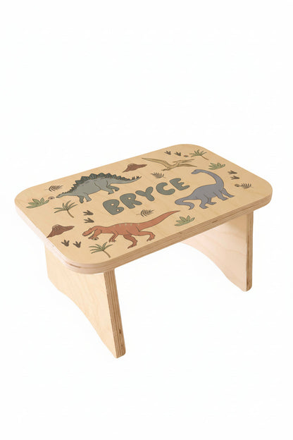 Kids Personalized Step Stool | Dino Dude