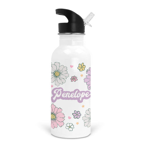 Disco Daisies Personalized Kids Water Bottle