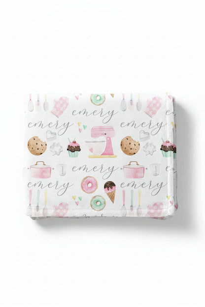 Bella's Bake Shop Personalized Toddler Blanket