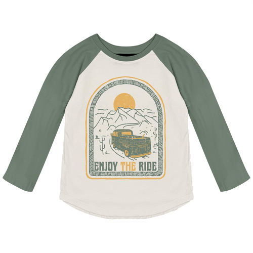 Enjoy The Ride Raglan Tee - Forest