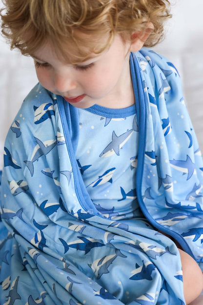 Double Sided Bamboo Blanket | Fin Friends