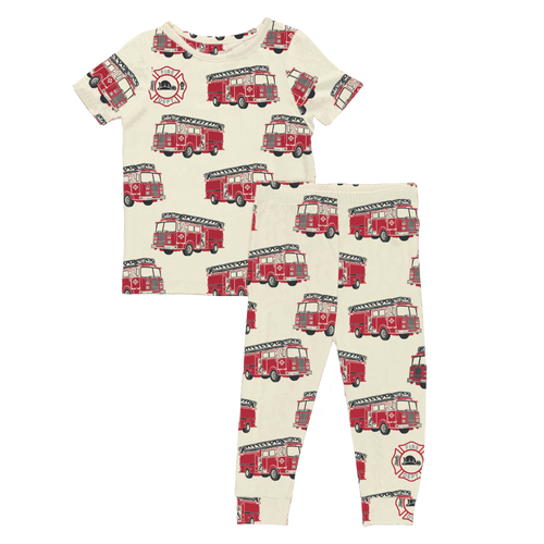 Kids Bamboo PJ Set - LA Firetrucks