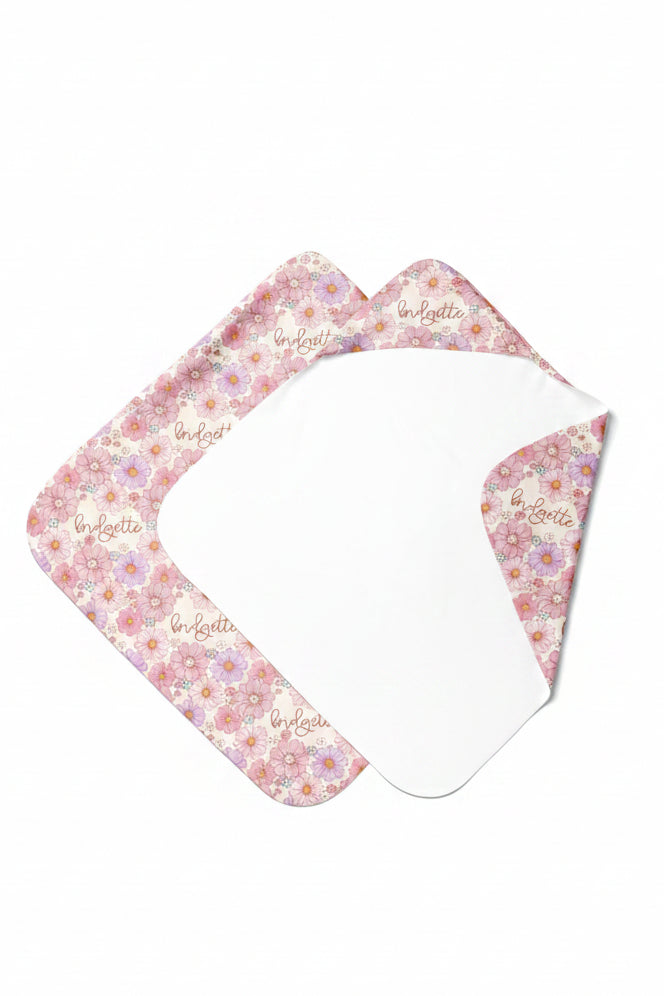 Personalized Hooded Towel | Purple Petunias