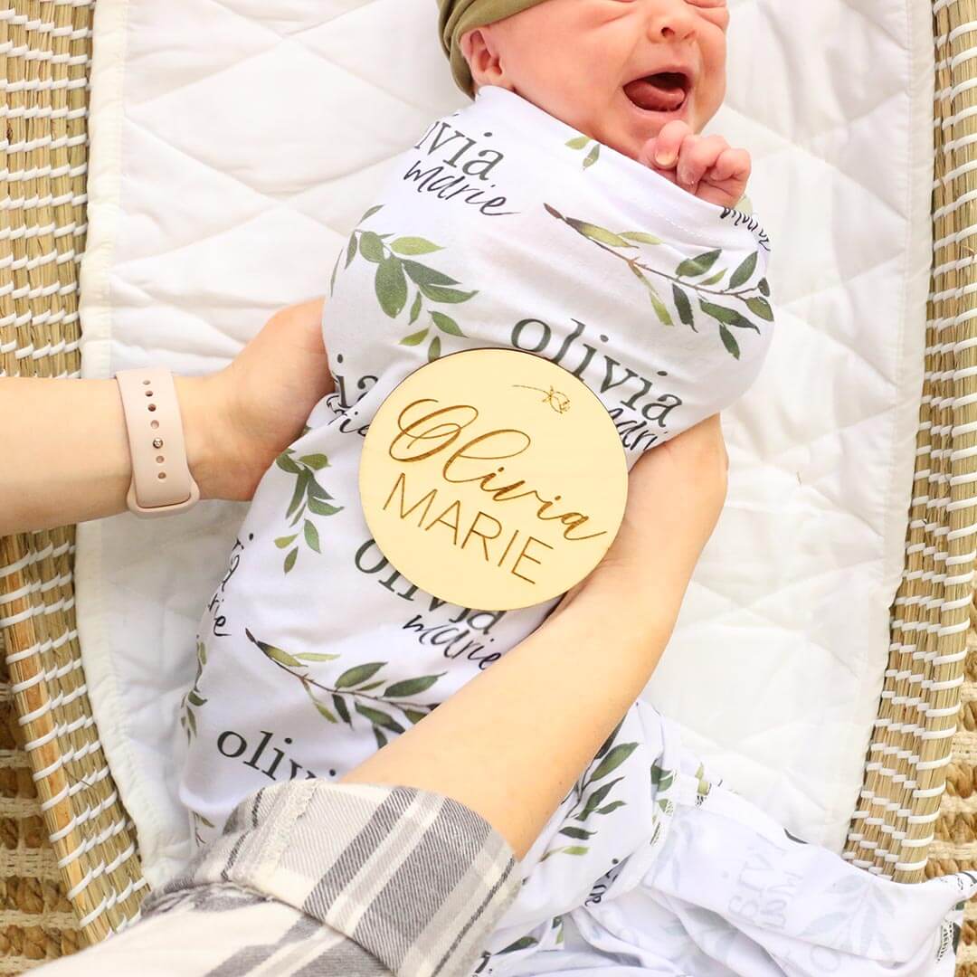 Personalized Baby Name Wood Announcement | Script