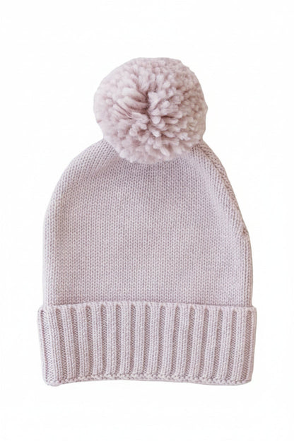 Knit Baby Pom Pom Beanie | Iris