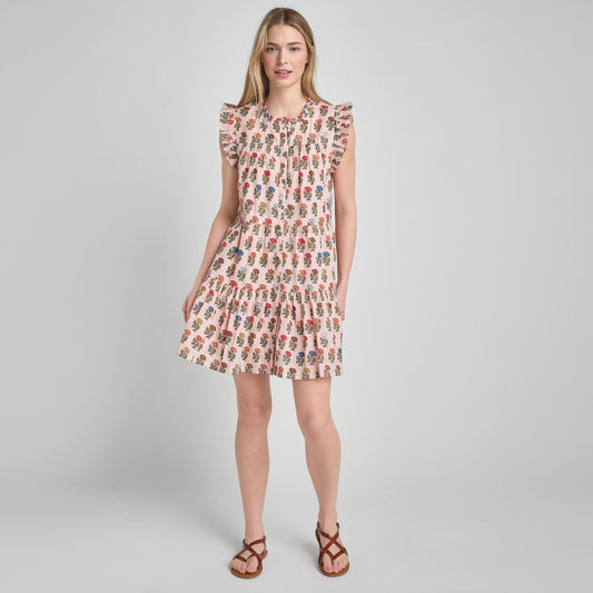 Womens Kalani Dress - Multi Flower Drop