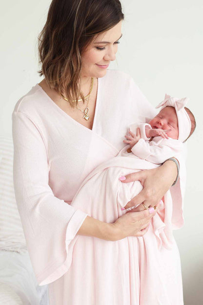 Bamboo Knit Maternity Robe | Solids