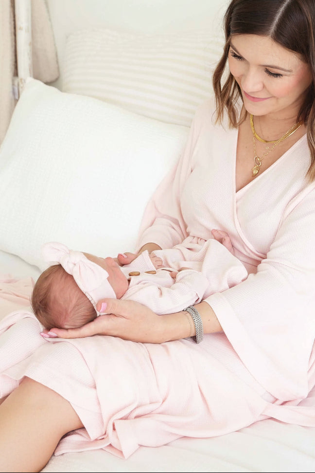Bamboo Knit Maternity Robe | Solids