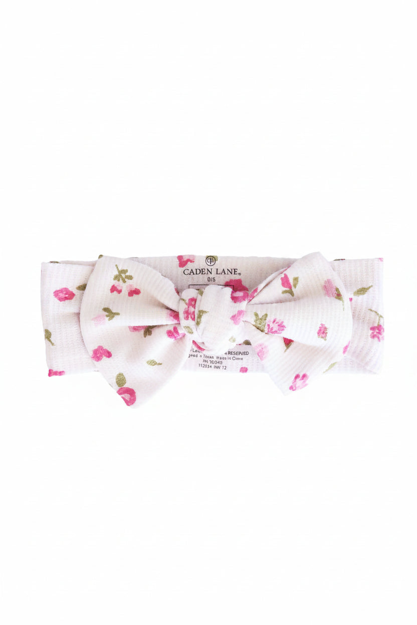 Penny's Posies Bamboo Waffle Knit Large Bow Headwrap