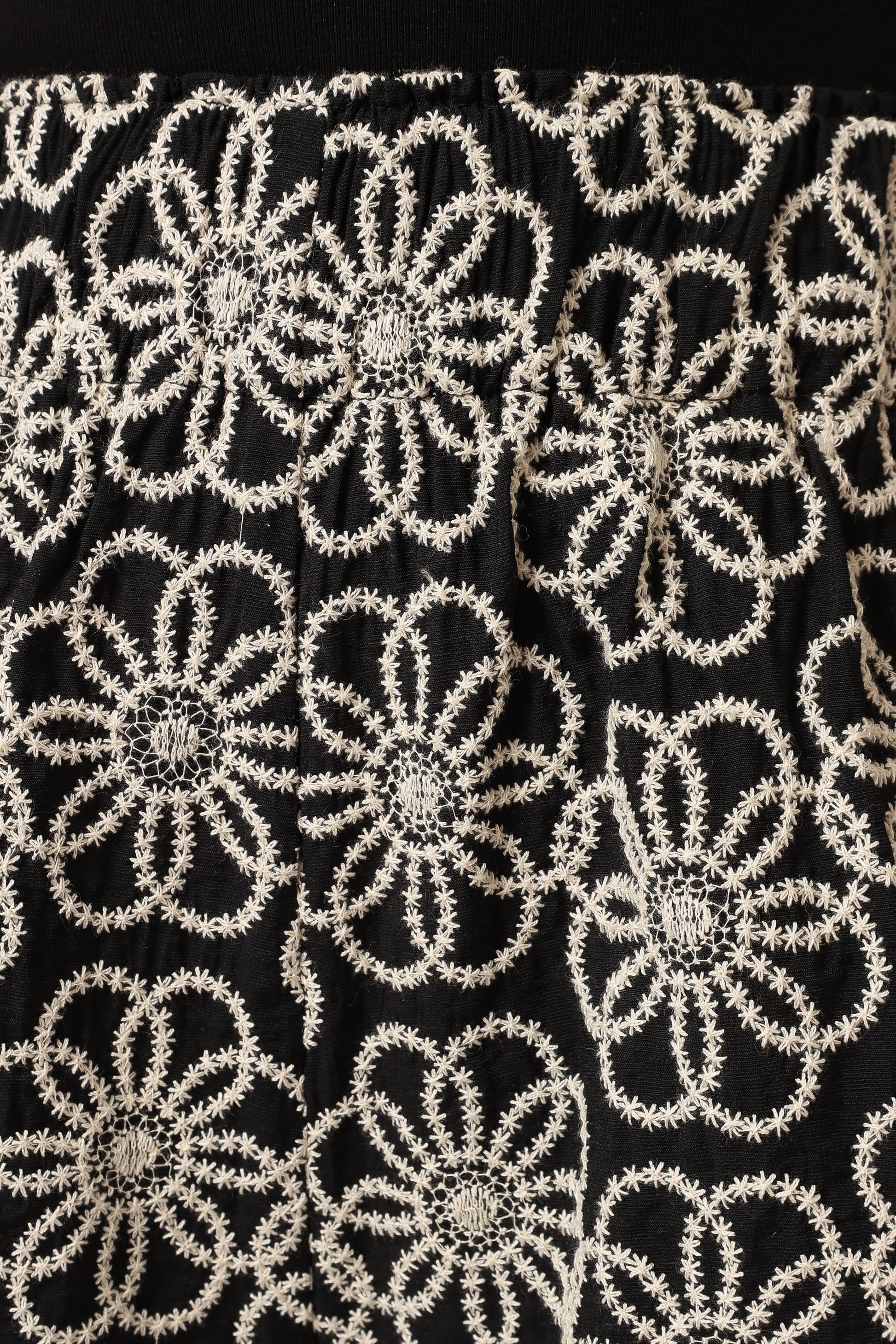 Jacey Embroidered Shorts - Black White