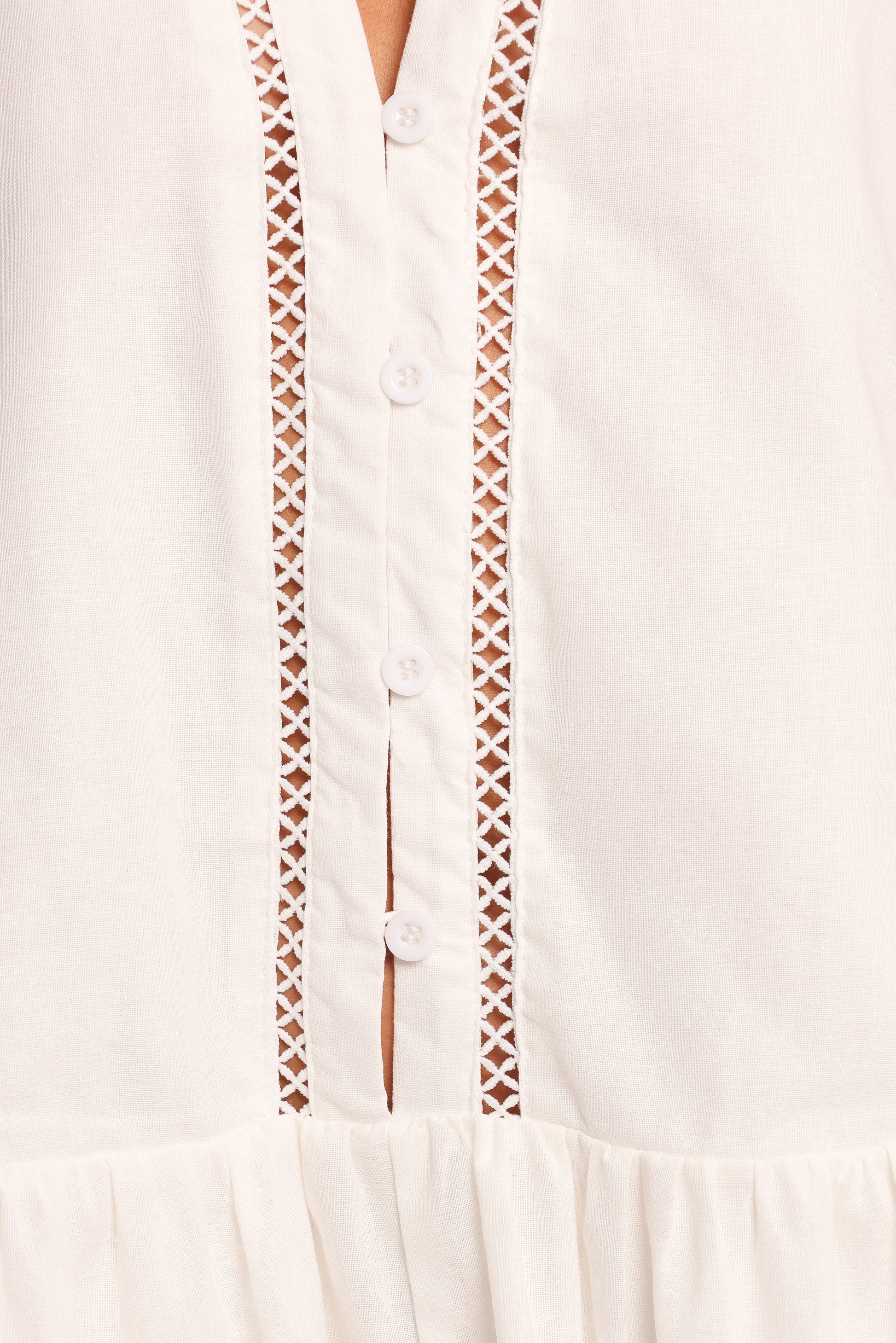 Hart Long Sleeve Mini Dress - White