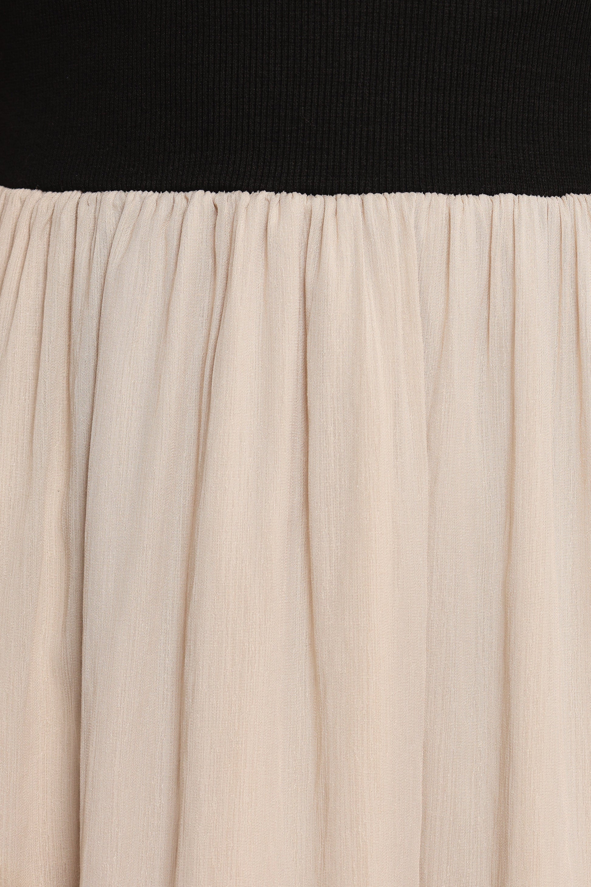 Isolde Midi Dress - Black/Beige