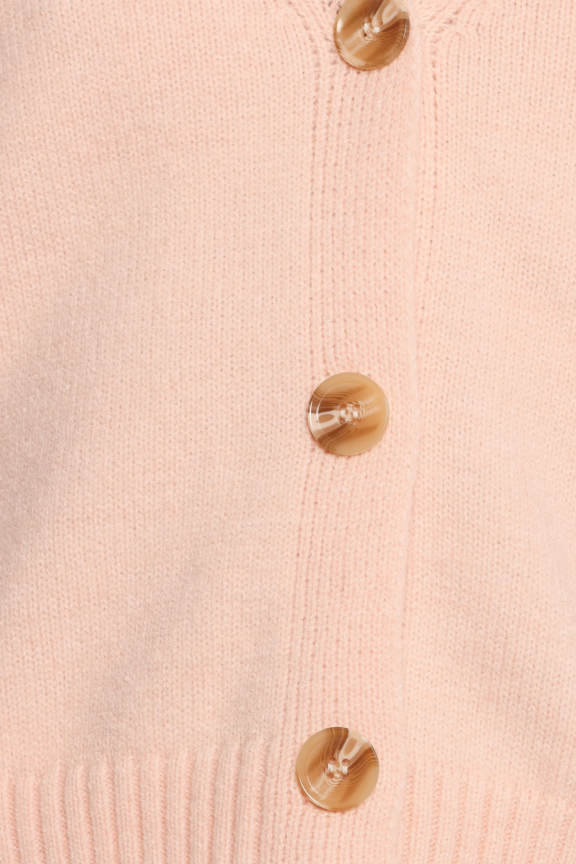 Isabel Button Front Cardigan - Pale Pink