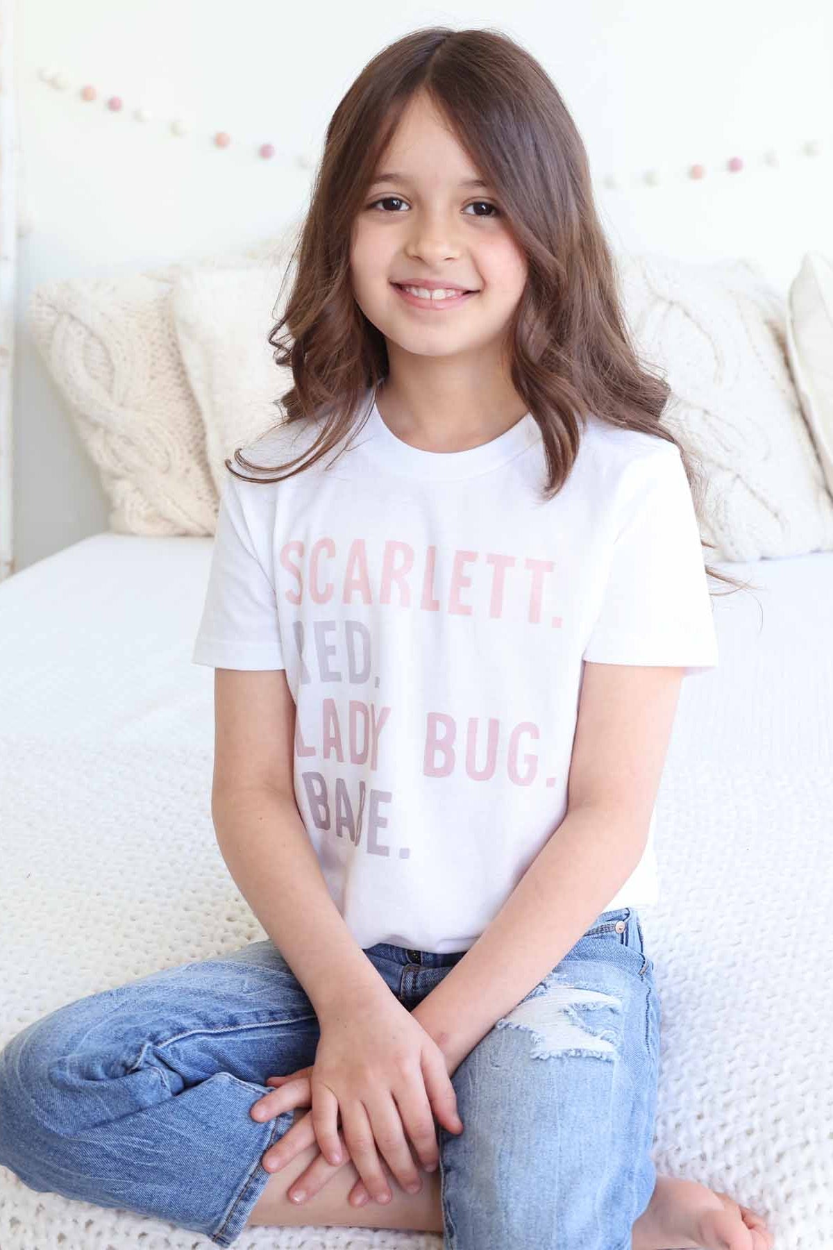 Personalized Nickname Color Block Kids Graphic Tees