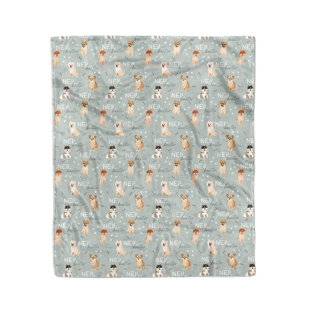 Personalized Kids Blanket | Pomeranian
