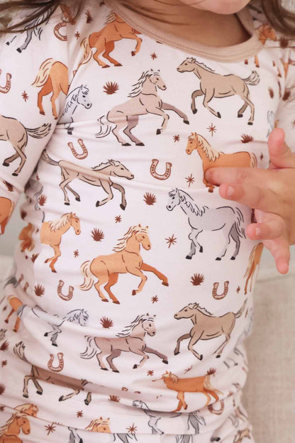 P's Ponies Two Piece Pajama Set