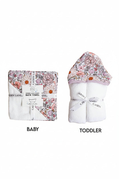 Bamboo Hooded Towel | Purple Floral