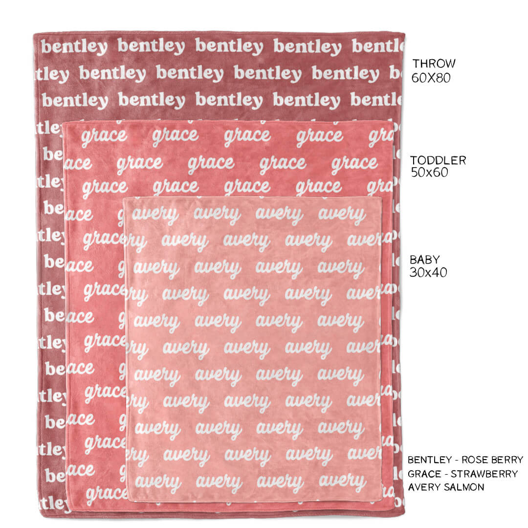 Personalized Color Blanket | Salmon