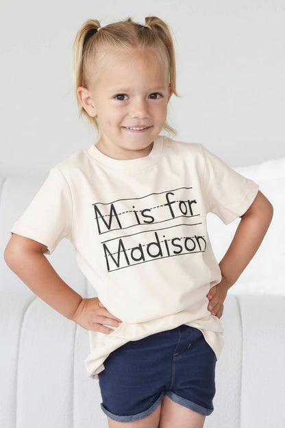 Personalized My Name is Kids Graphic Tee | Natural