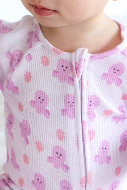 Bamboo Waffle Convertible Zip Romper | Sea Snuggles