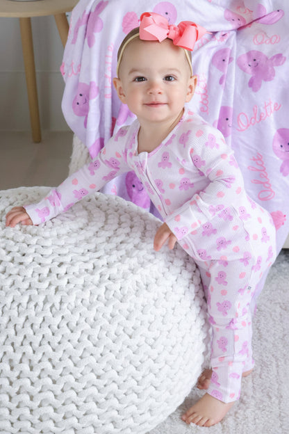 Bamboo Waffle Convertible Zip Romper | Sea Snuggles