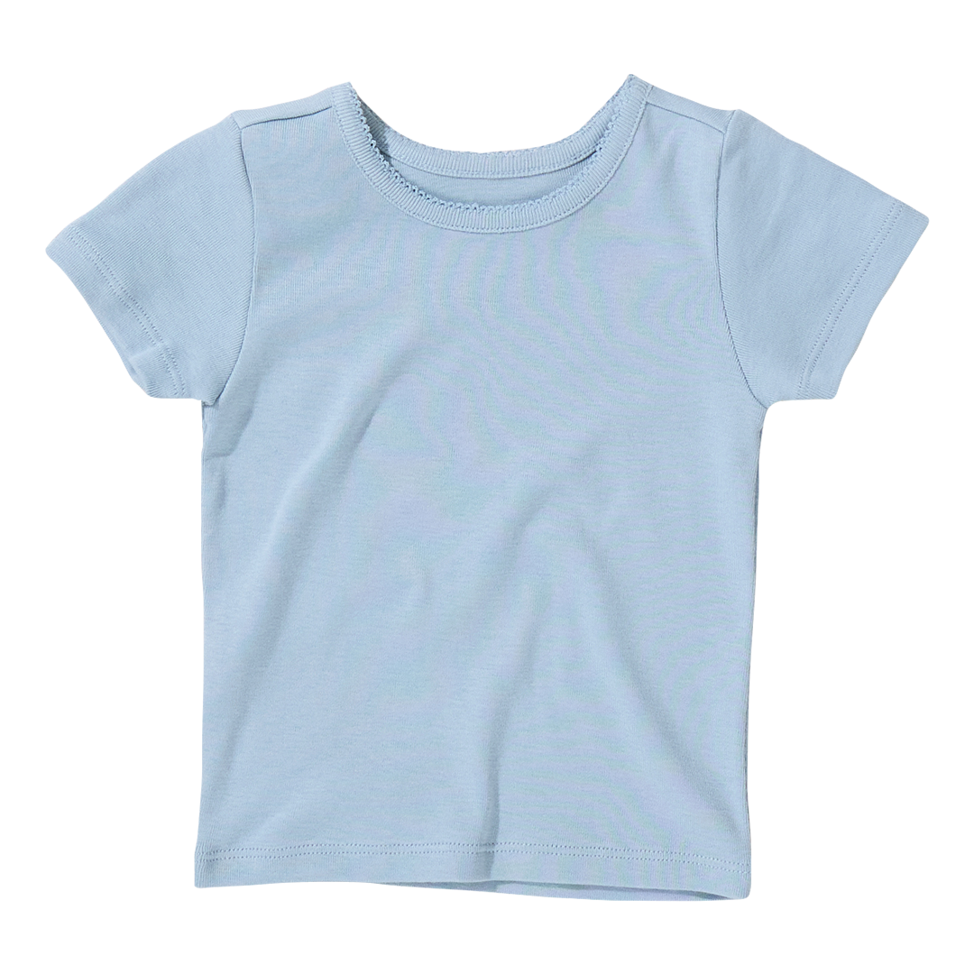 Short Sleeve Seesaw Rib T-Shirt - Light Blue