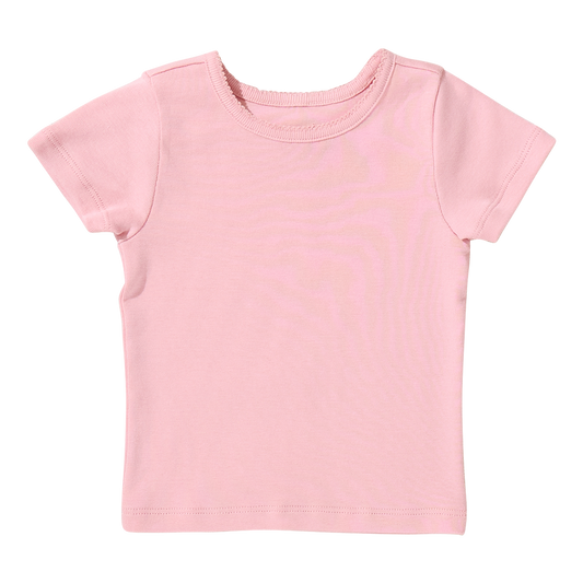 Short Sleeve Seesaw Rib T-Shirt - Pink
