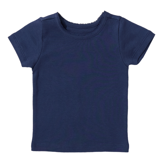 Short Sleeve Seesaw Rib T-Shirt - Navy