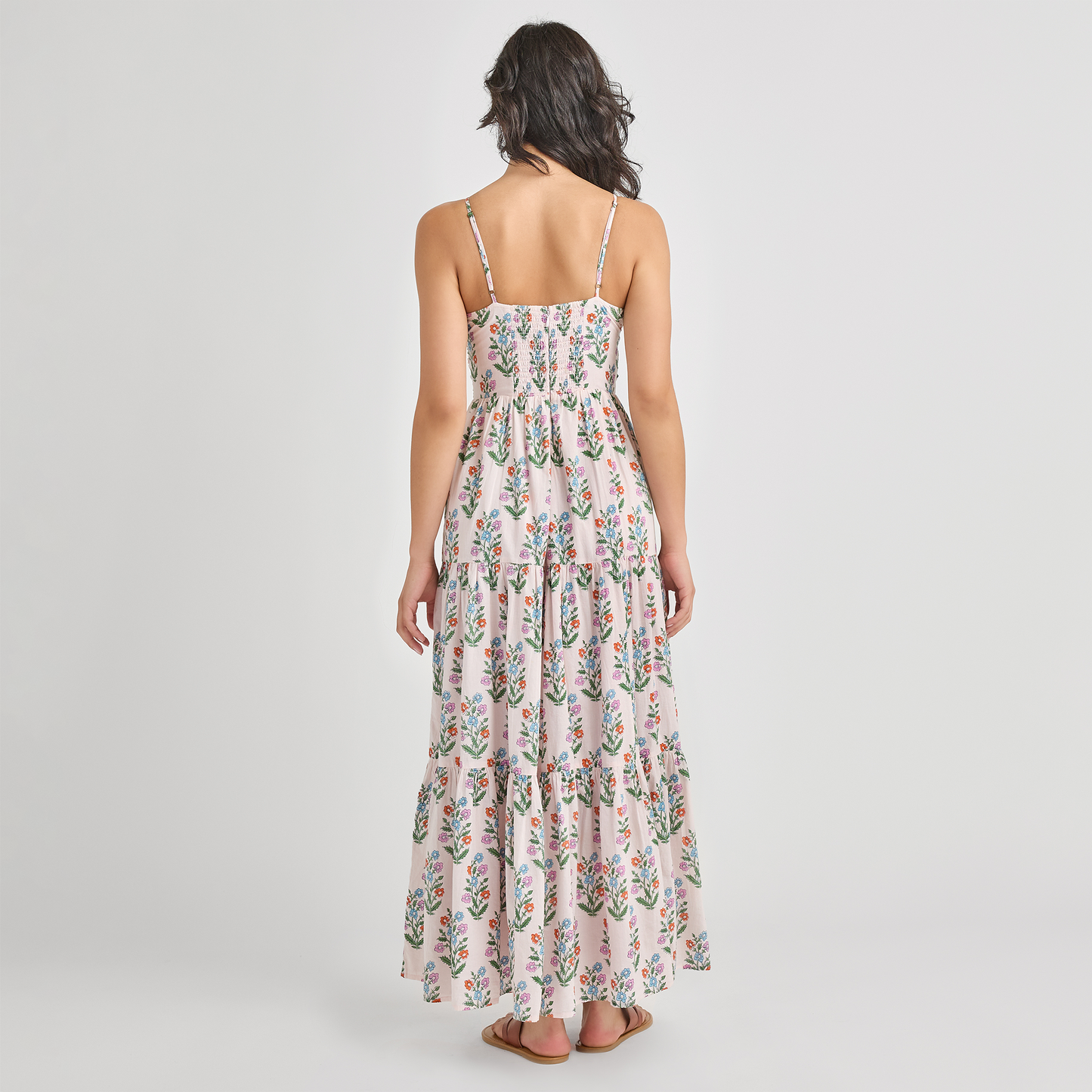 Womens Hope Dress - Pink Dewdrop Block Print