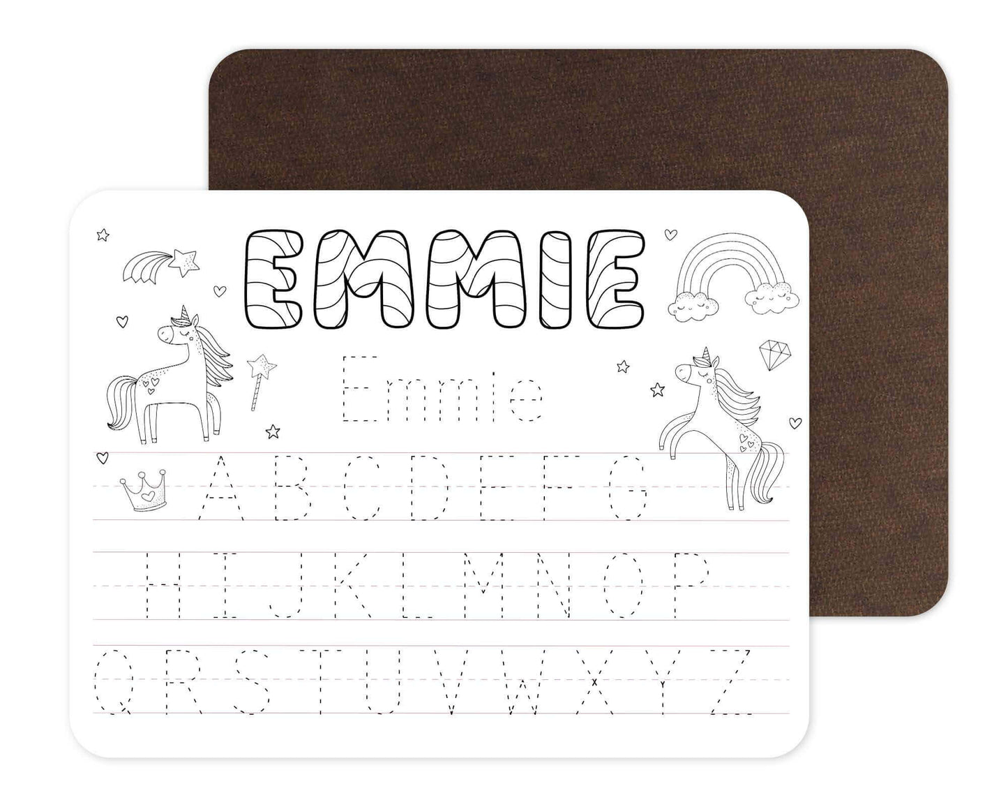 Kids Personalized Whiteboard | Enchanted Unicorns